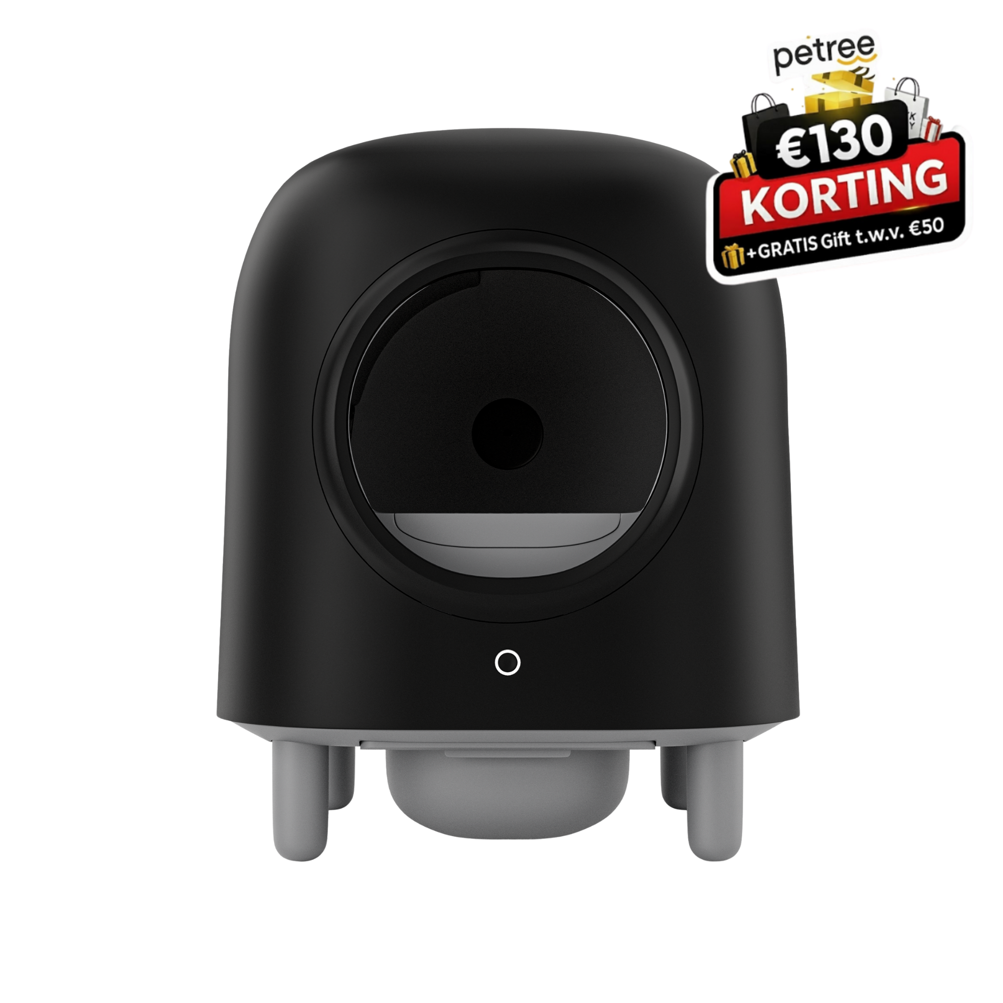 Petree Cube - Zelfreinigende kattenbak - Black Edition